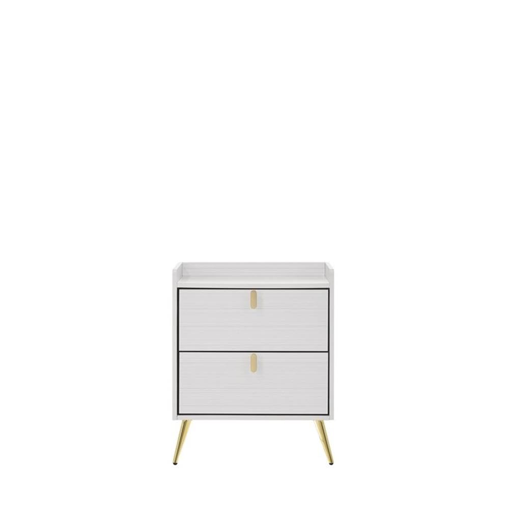 Acme Zeena 2-Drawer Wooden Nightstand in White